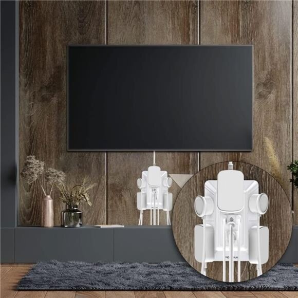 Multi Plug Outlet Surge Protector - POWRUI 6 Outlet Extender with 3 USB Ports - Picture 5 of 7